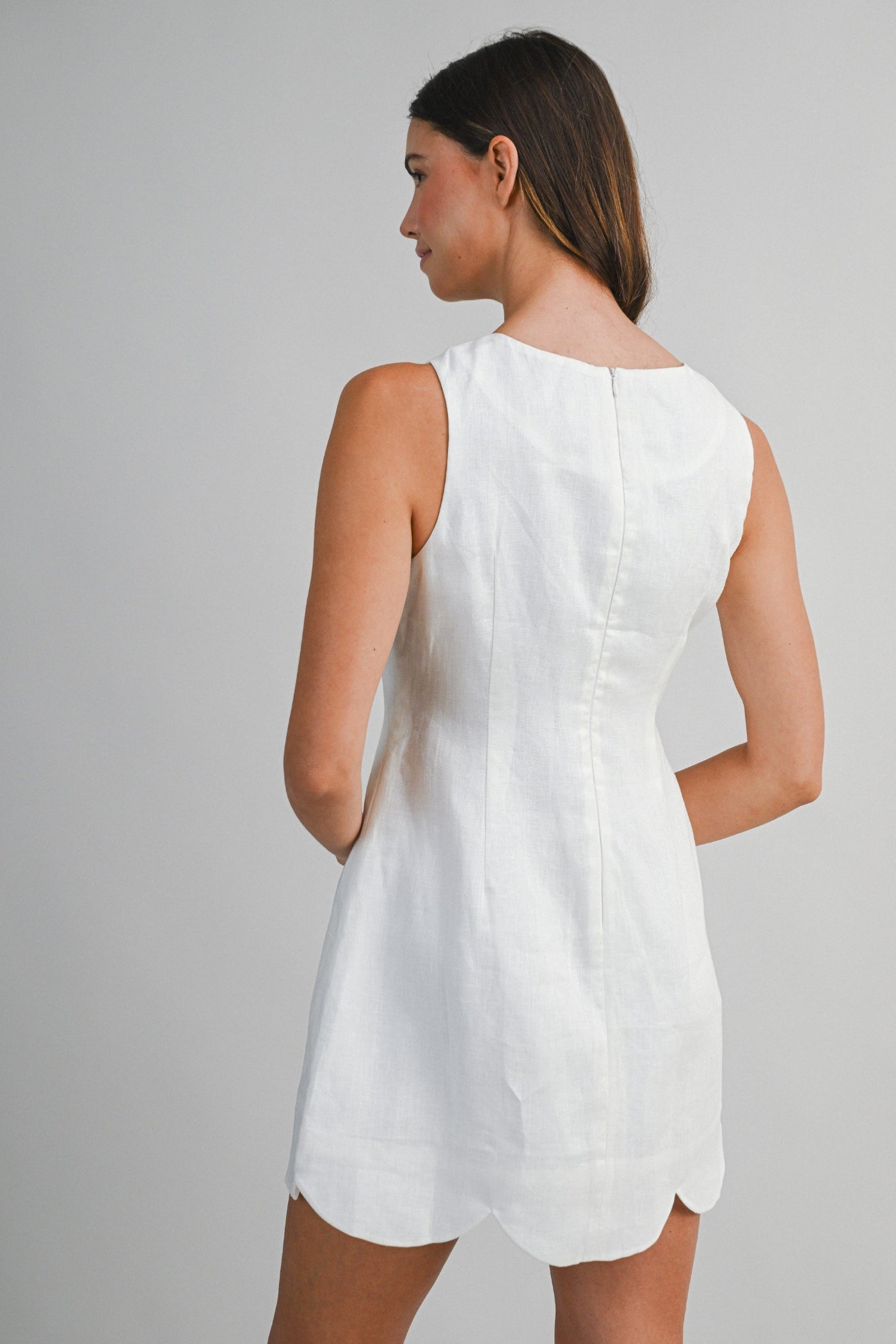 GABRIELLA LINEN MIDI DRESS
