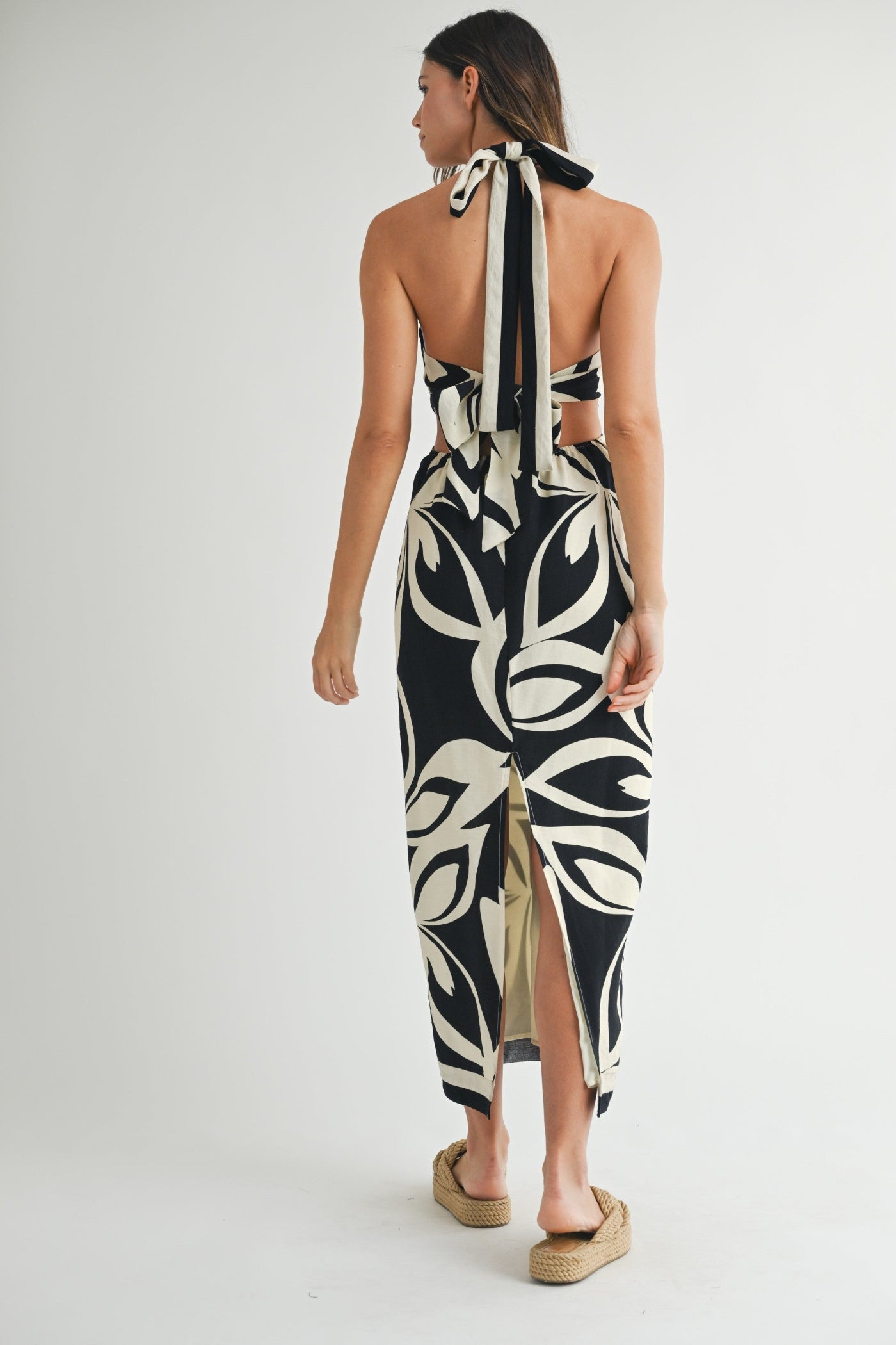ALICIA HALTER MIDI DRESS