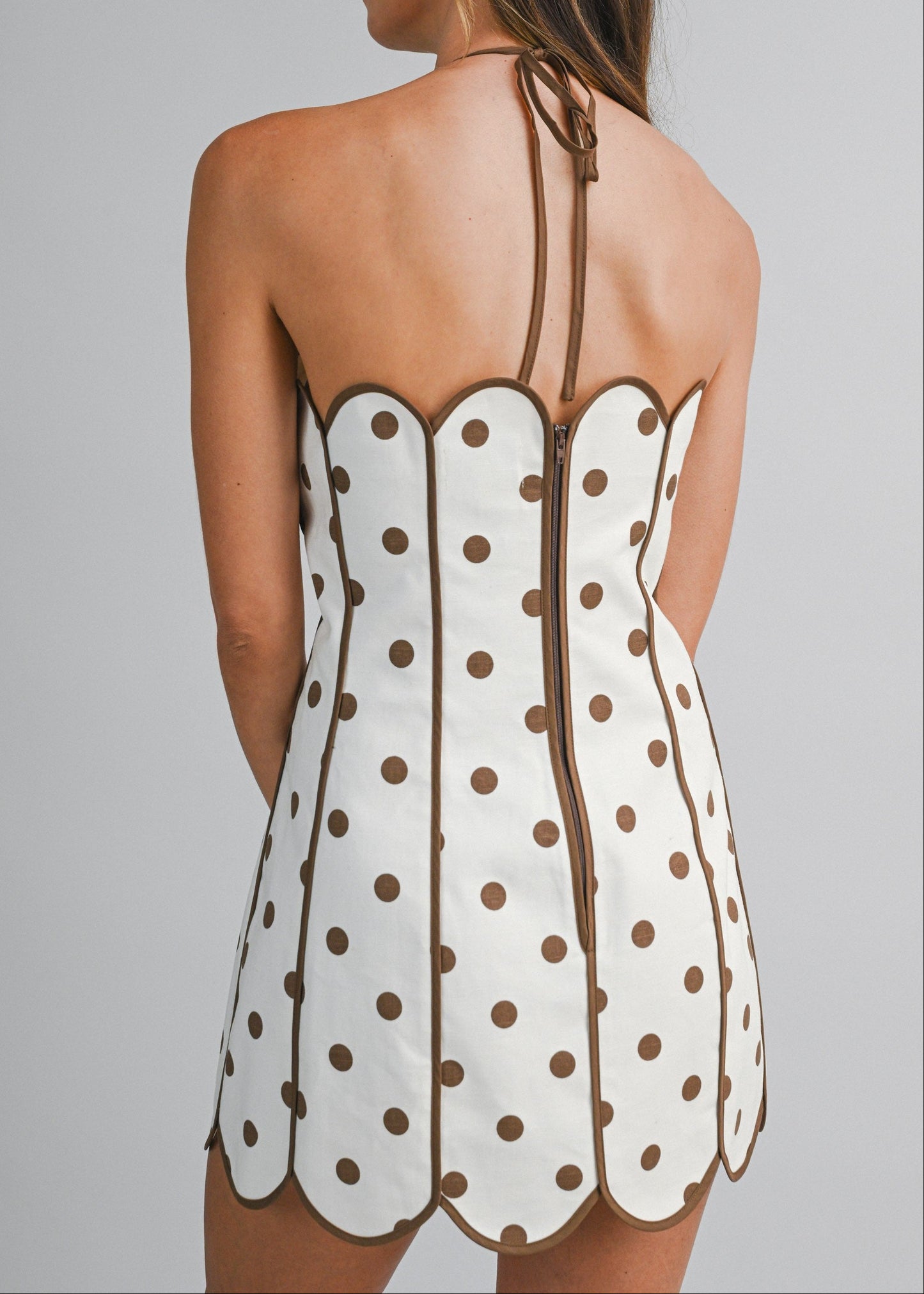 KYLIE HALTER MINI DRESS