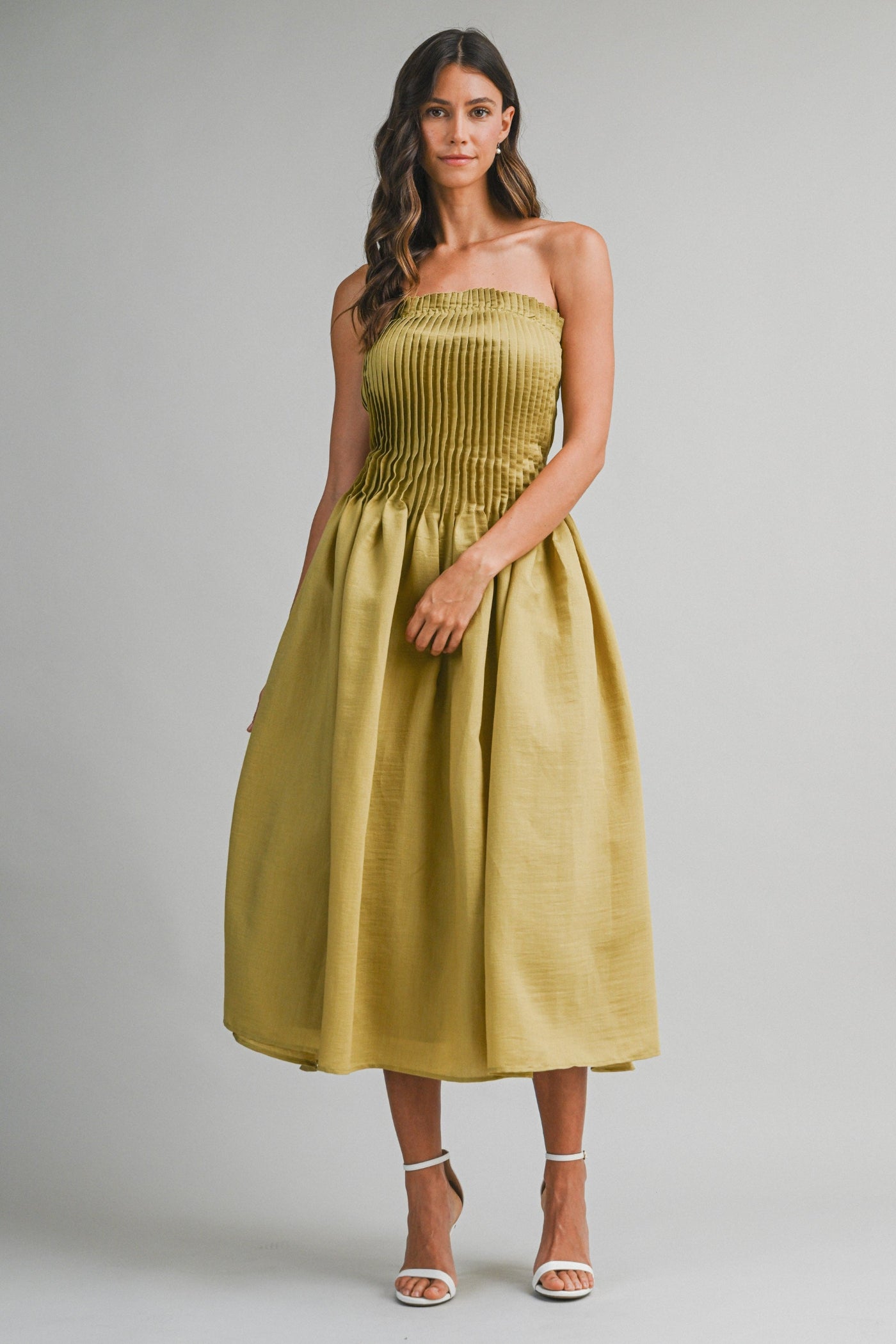 KENDRA STRAPLESS MIDI DRESS