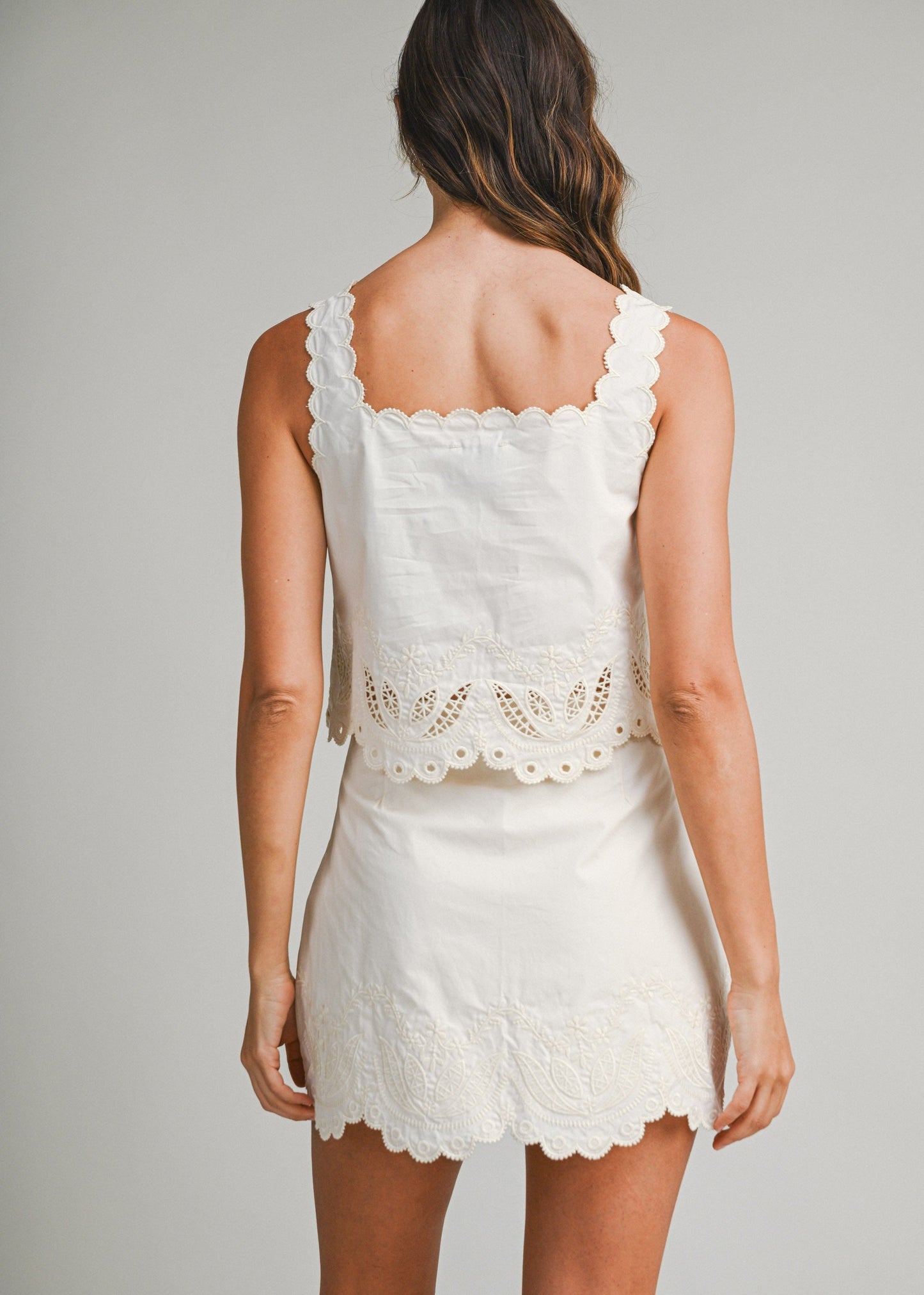 GEMMA EMBROIDERED MINI SKIRT