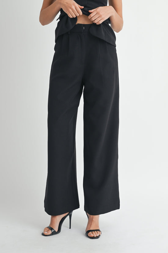 MABLE CREPE TAILORED TROUSER – BLACK