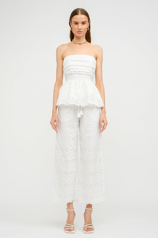 SOFIE THE LABEL BIARRITZ EMBROIDERED PANTS TRAVEL ITALY SPAIN RESORT WEAR