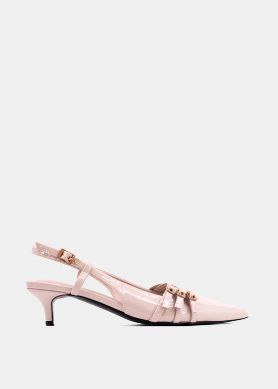 SHU SHOP NADJA SLINGBACK – NUDE FAUX PATENT