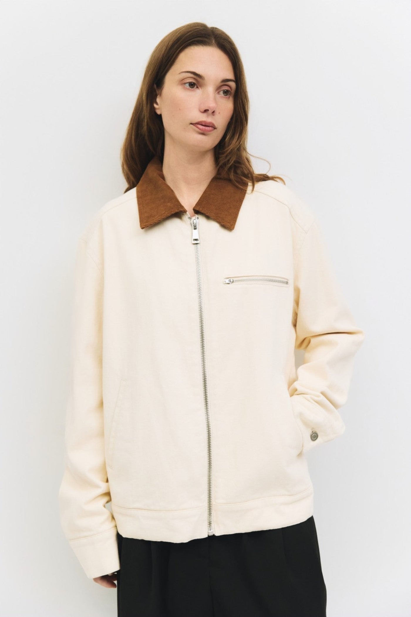MOD REF THE KLINE JACKET – CREAM COLOR RELAXED UTILITY STYLE