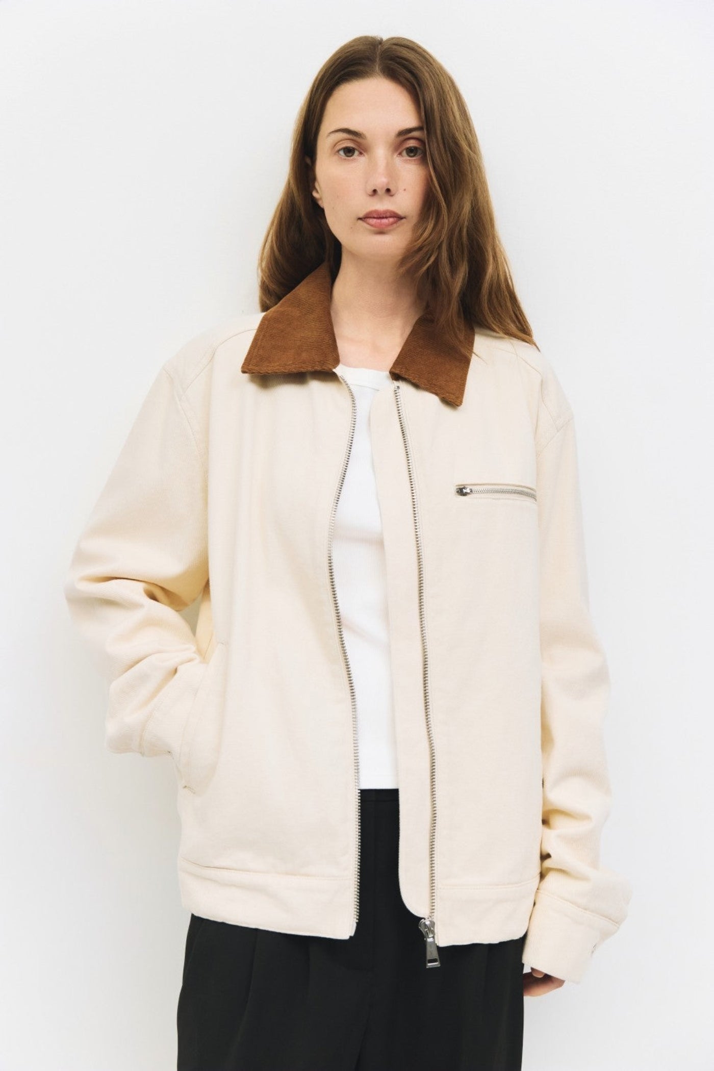 MOD REF THE KLINE JACKET – CREAM COLOR RELAXED UTILITY STYLE