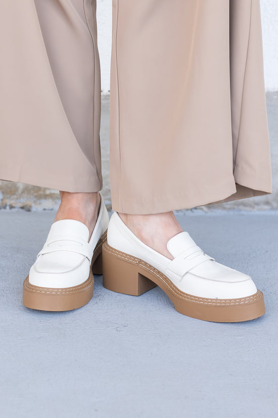 white loafers
