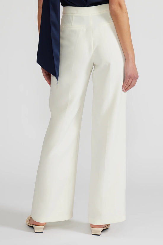 LUCY PARIS TARA IVORY PANTS WITH FRONT SEAM