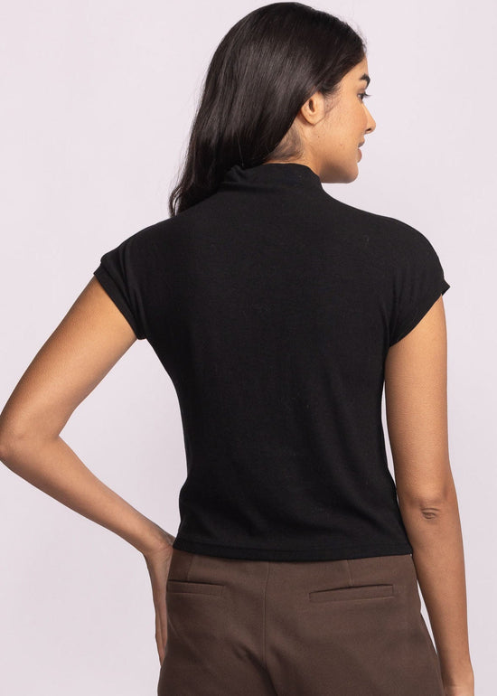 PINK MARTINI NICOLAS TOP – MOCK NECK SHORT SLEEVE