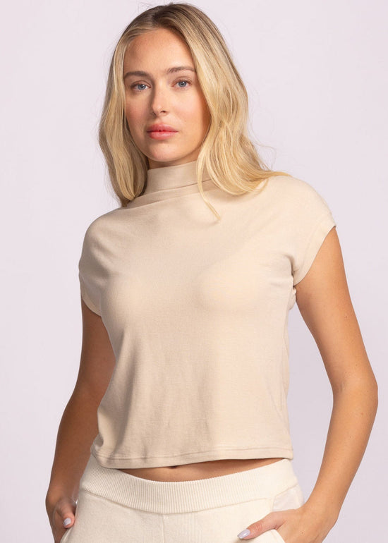 PINK MARTINI NICOLAS TOP – MOCK NECK SHORT SLEEVE