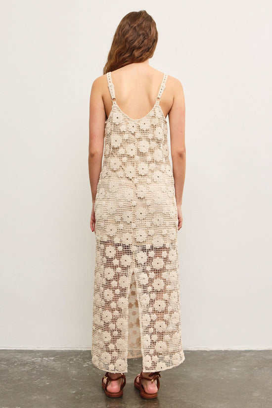 MUSTARD SEED CROCHET MAXI DRESS – TEXTURED AND ELEGANT VACATION RESORT BRUNCH