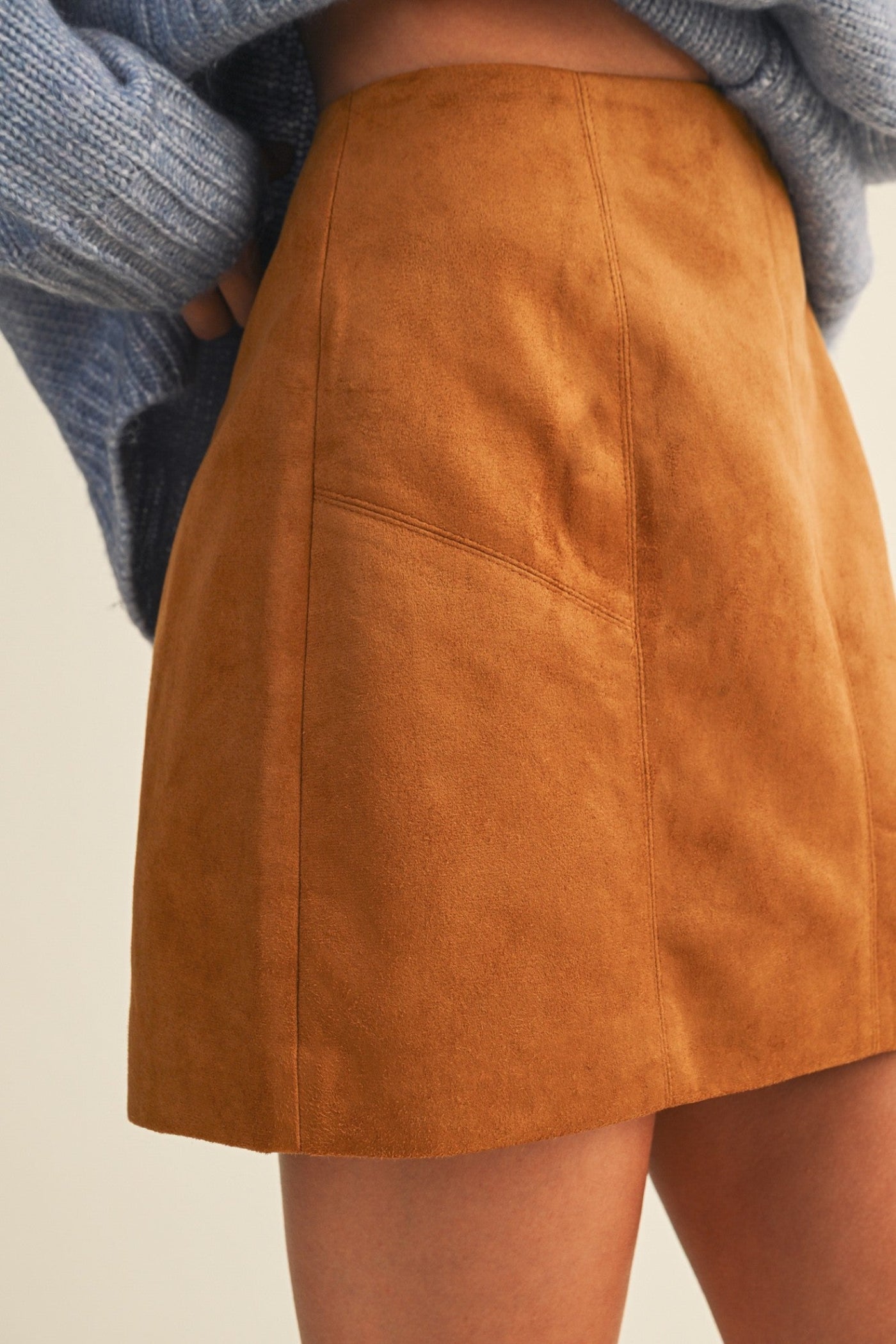 SUEDE MINI SKIRT