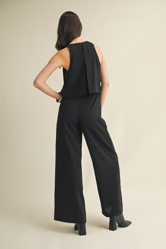 MUSTARD SEED LAYERED SLEEVELESS JUMPSUIT