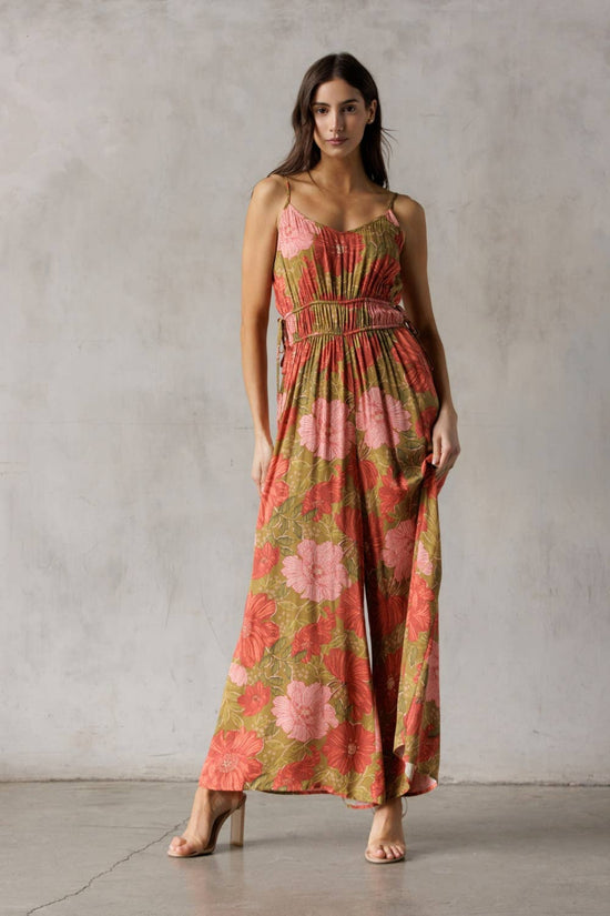 STORIA GREEN FLORAL MULTI-COLOR JUMPSUIT