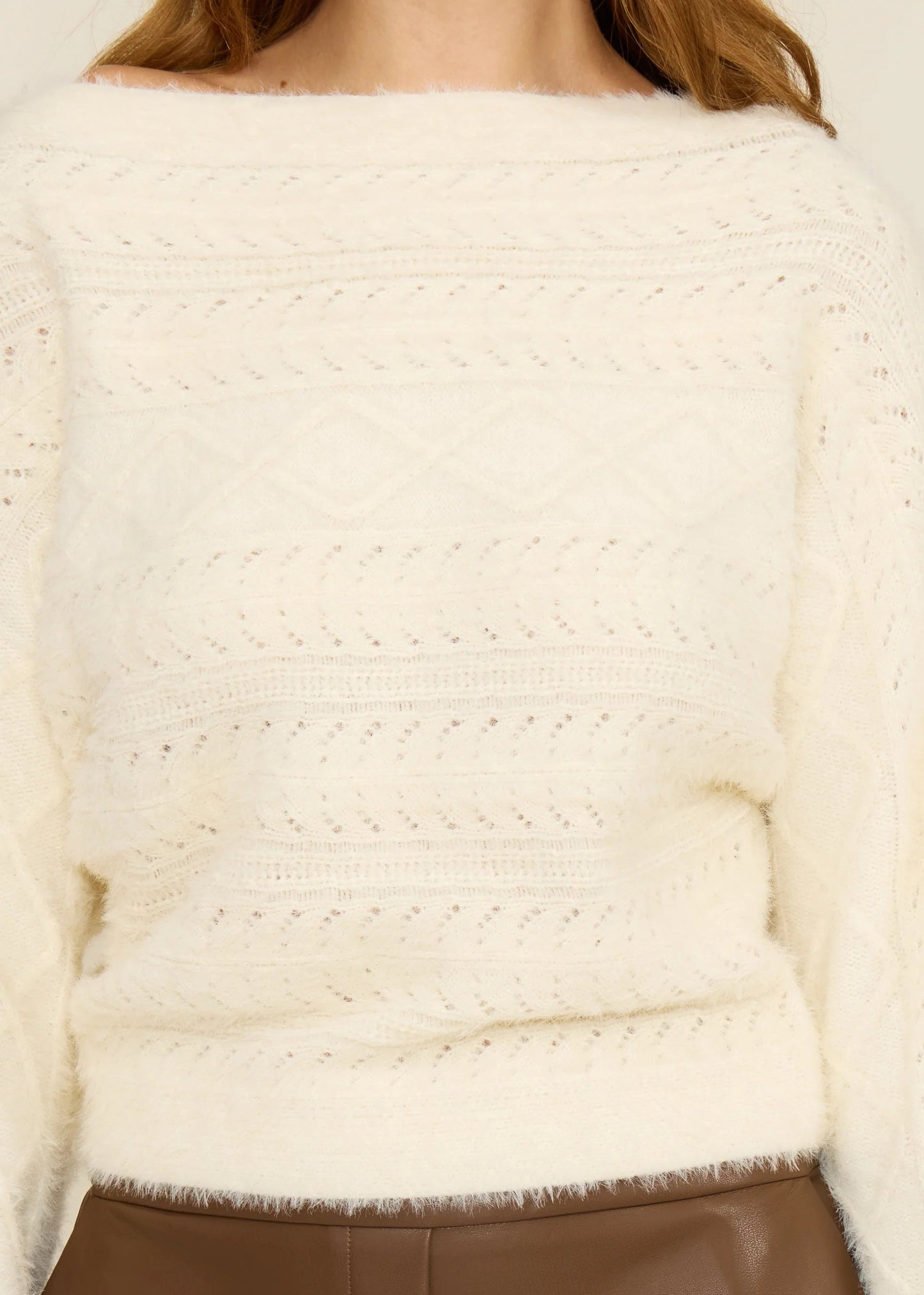 BOAT NECKLINE SWEATER