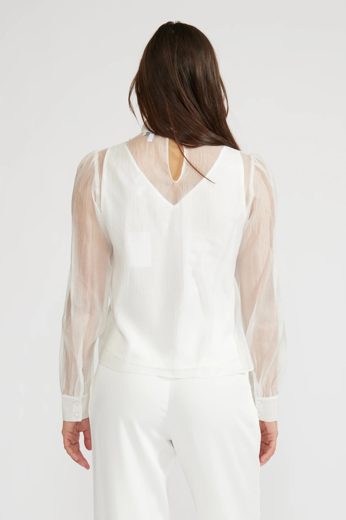 WHITE SHEER BLOUSE