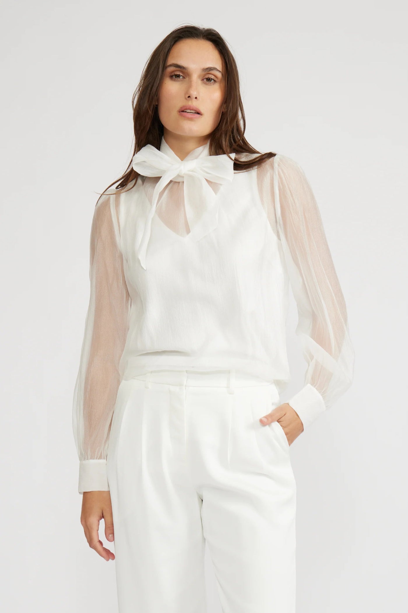 NATASIA SHEER BLOUSE