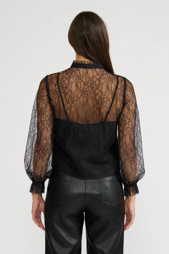 BLACK LACE LONGSLEEVE