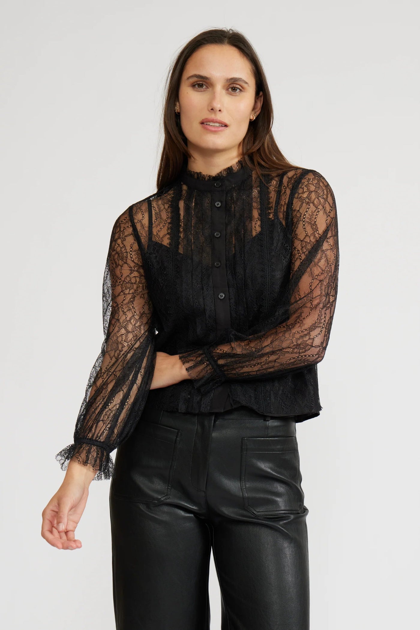 LACE MESH LONGSLEEVE