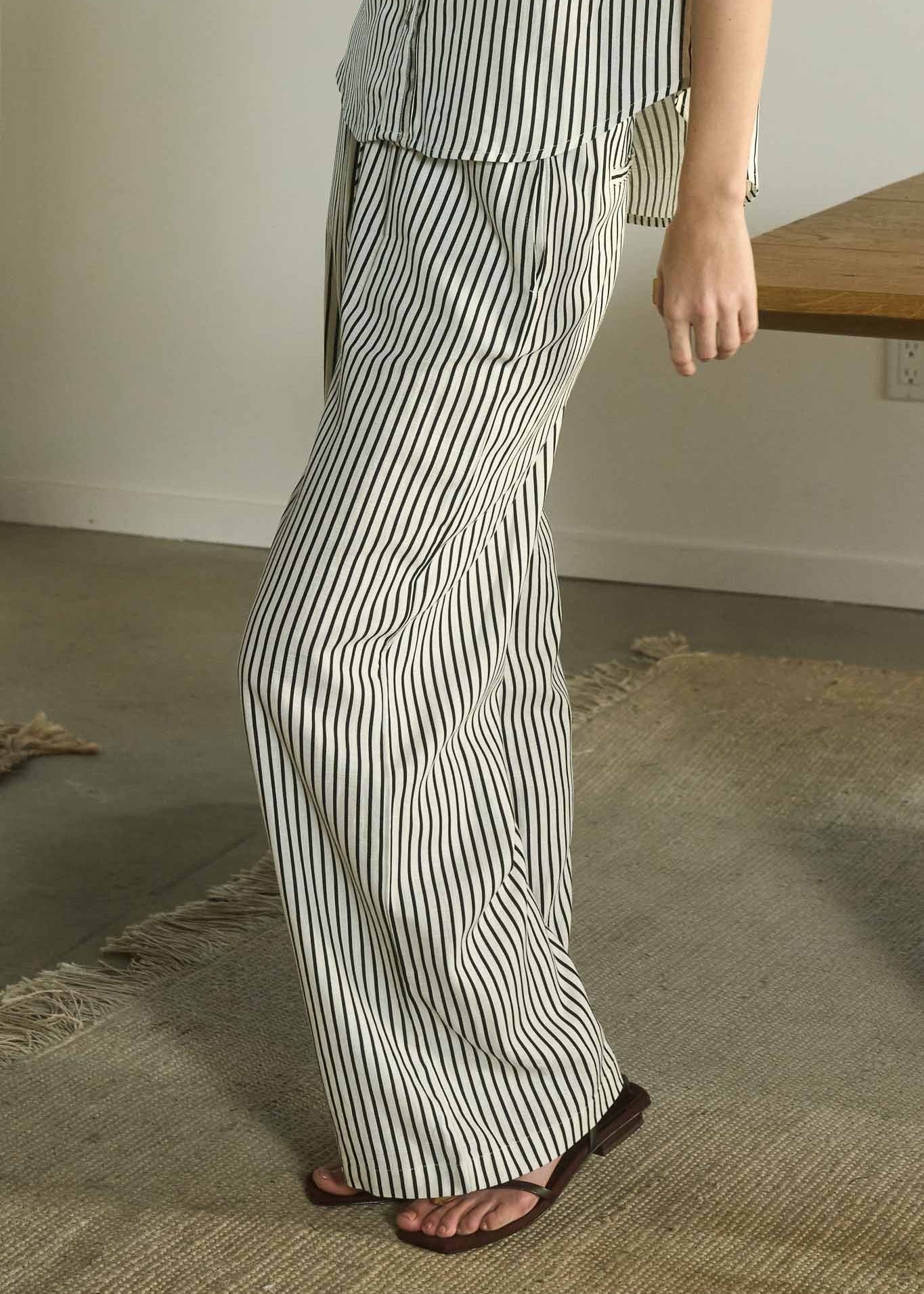 MILEY STRIPED LINEN PANTS