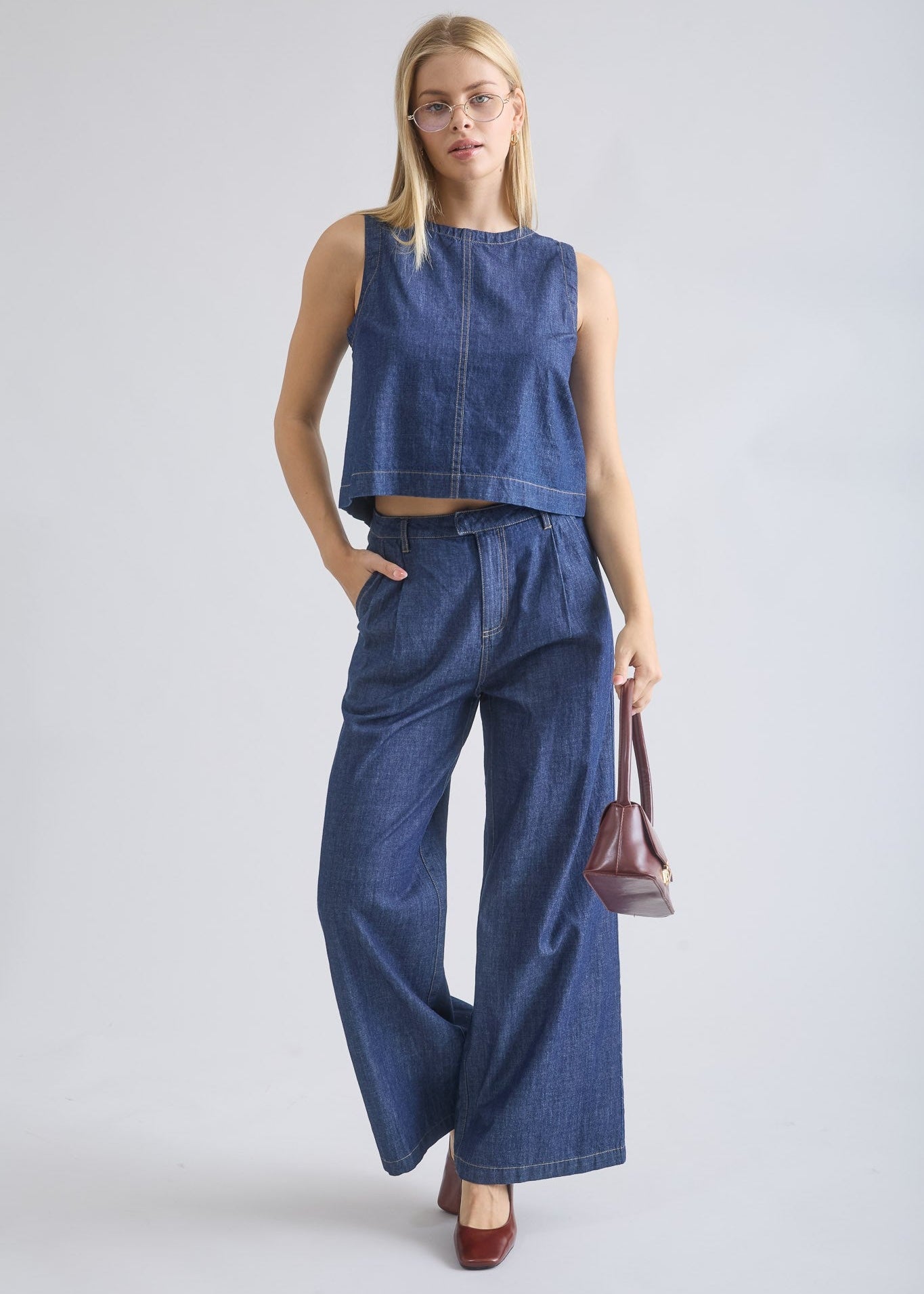 ARIANA DARK DENIM TOP