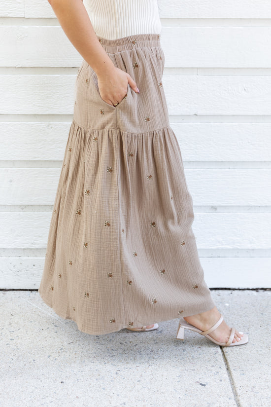 GRADE & GATHER PUMICE MAXI SKIRT