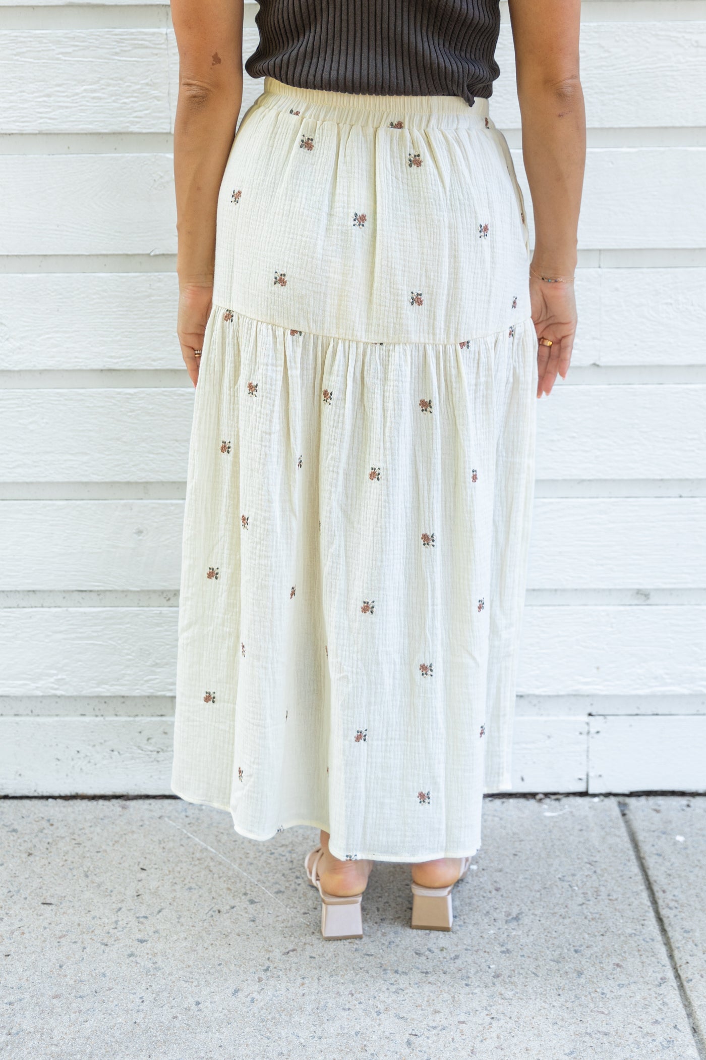 GRADE & GATHER FLOWY MAXI SKIRT