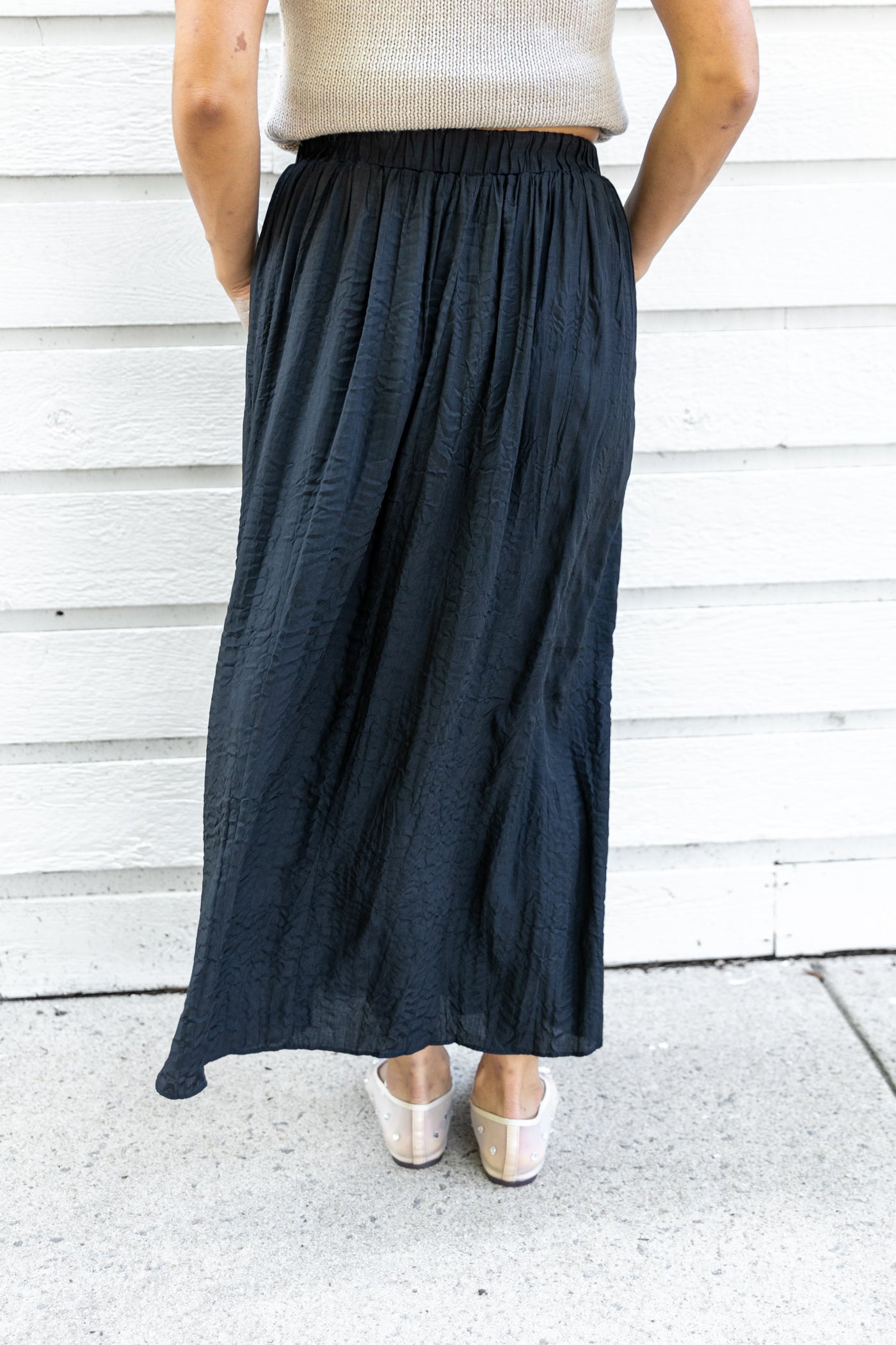 MUSTARD SEED BLACK MAXI SKIRT 