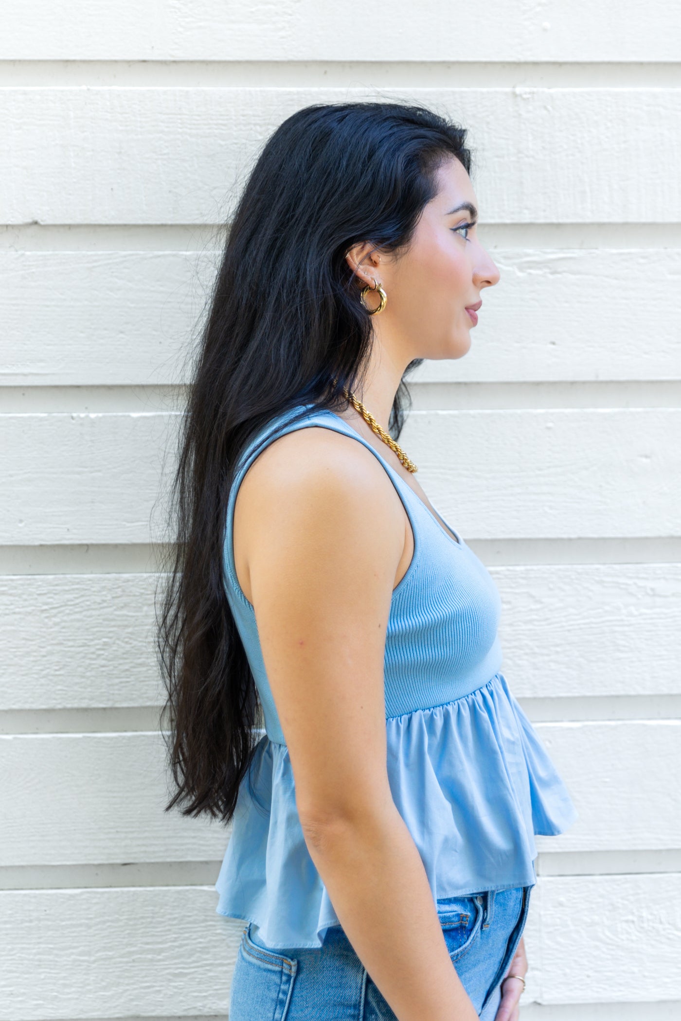 SOFIE THE LABEL BLUE TANK TOP 