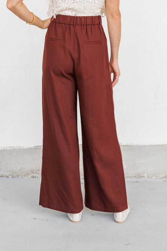 FRNCH CHOCOLATE TROUSER PANTS WIDELEG