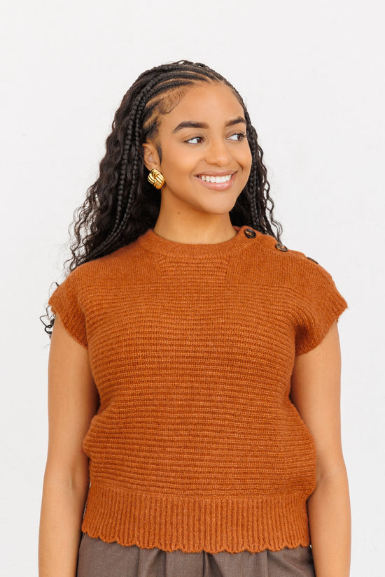 FRNCH MARRON SWEATER VEST